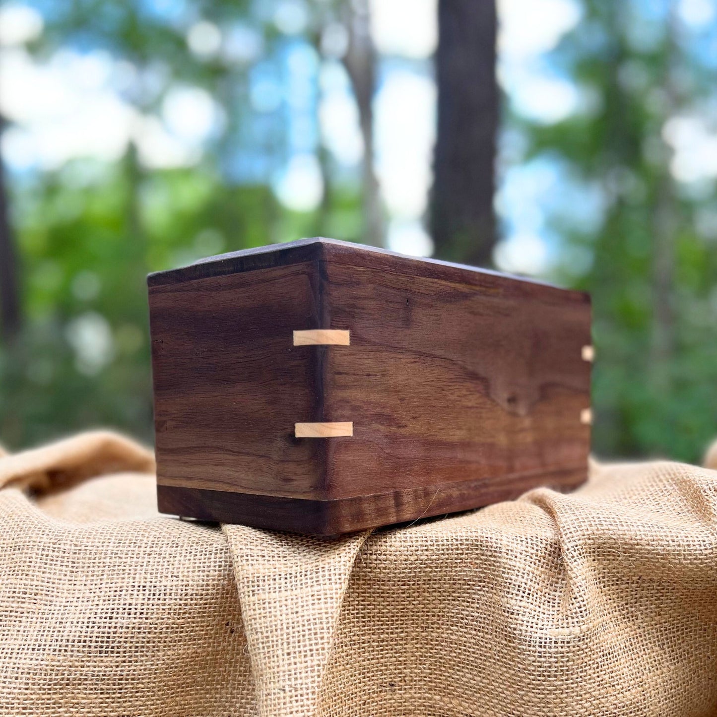 Custom Pet Urn - Walnut & Maple (Medium Shown)