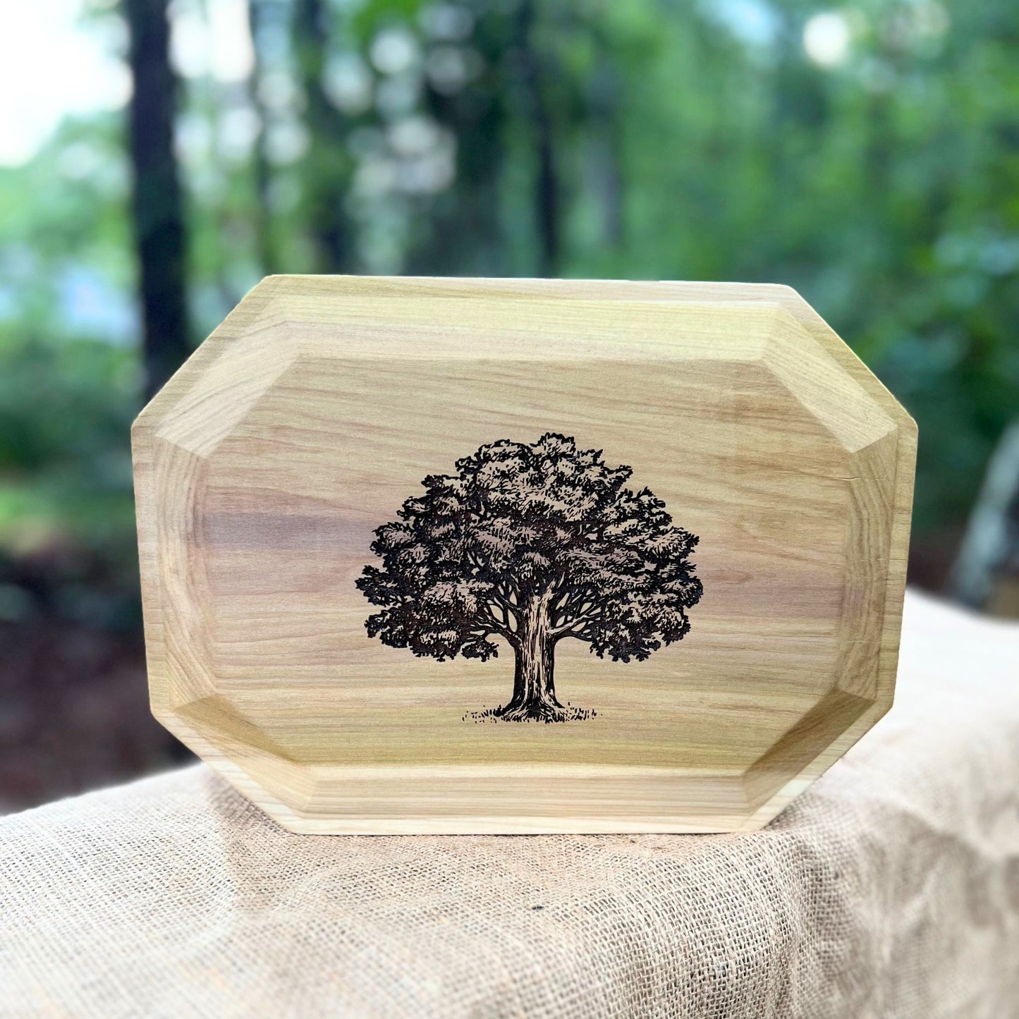 Solid Poplar 8-Sided Urn