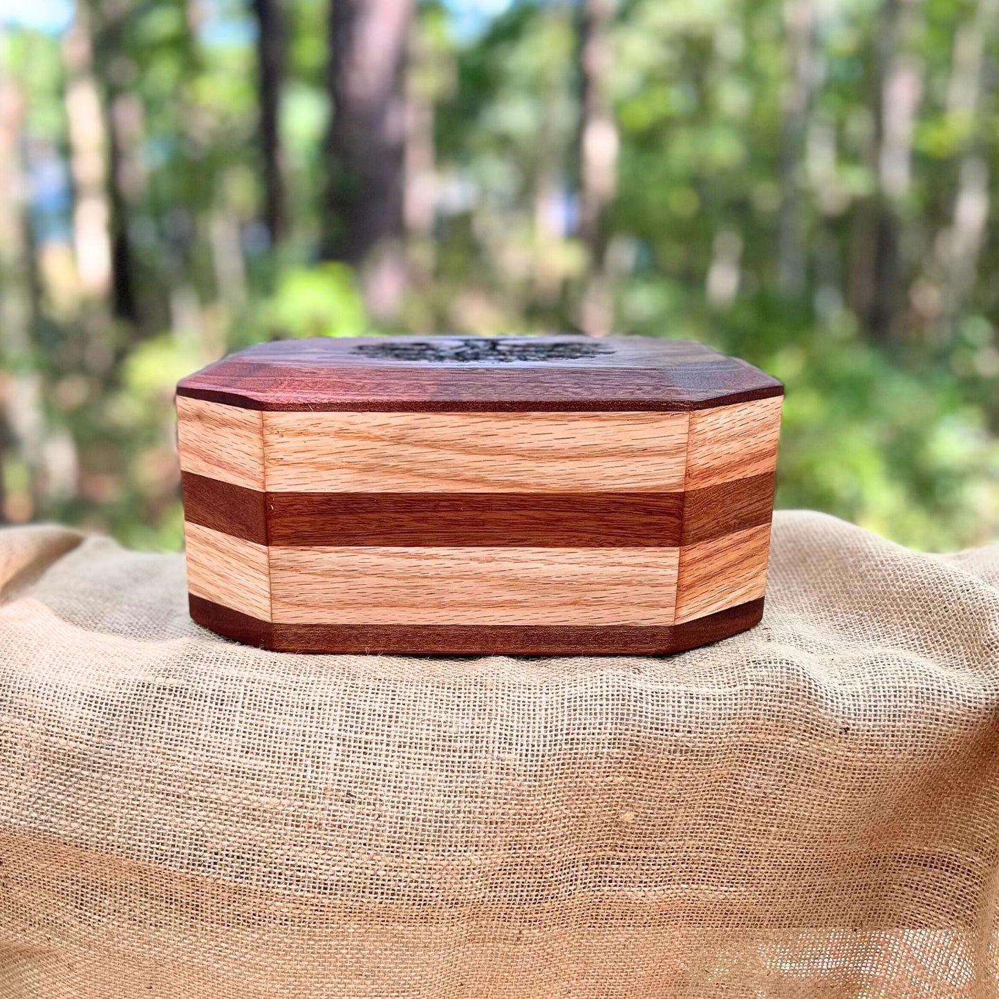 Sapele & Red Oak Urn