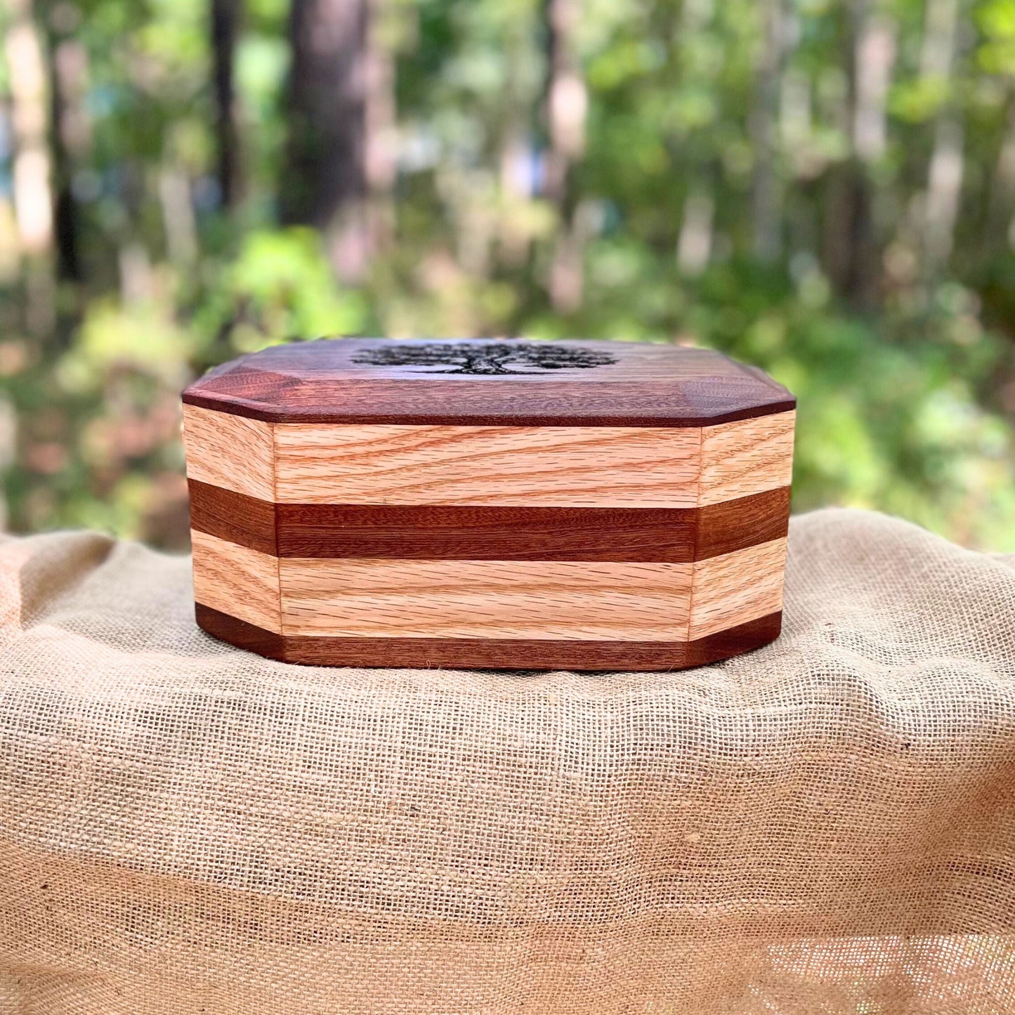 Sapele & Red Oak Urn