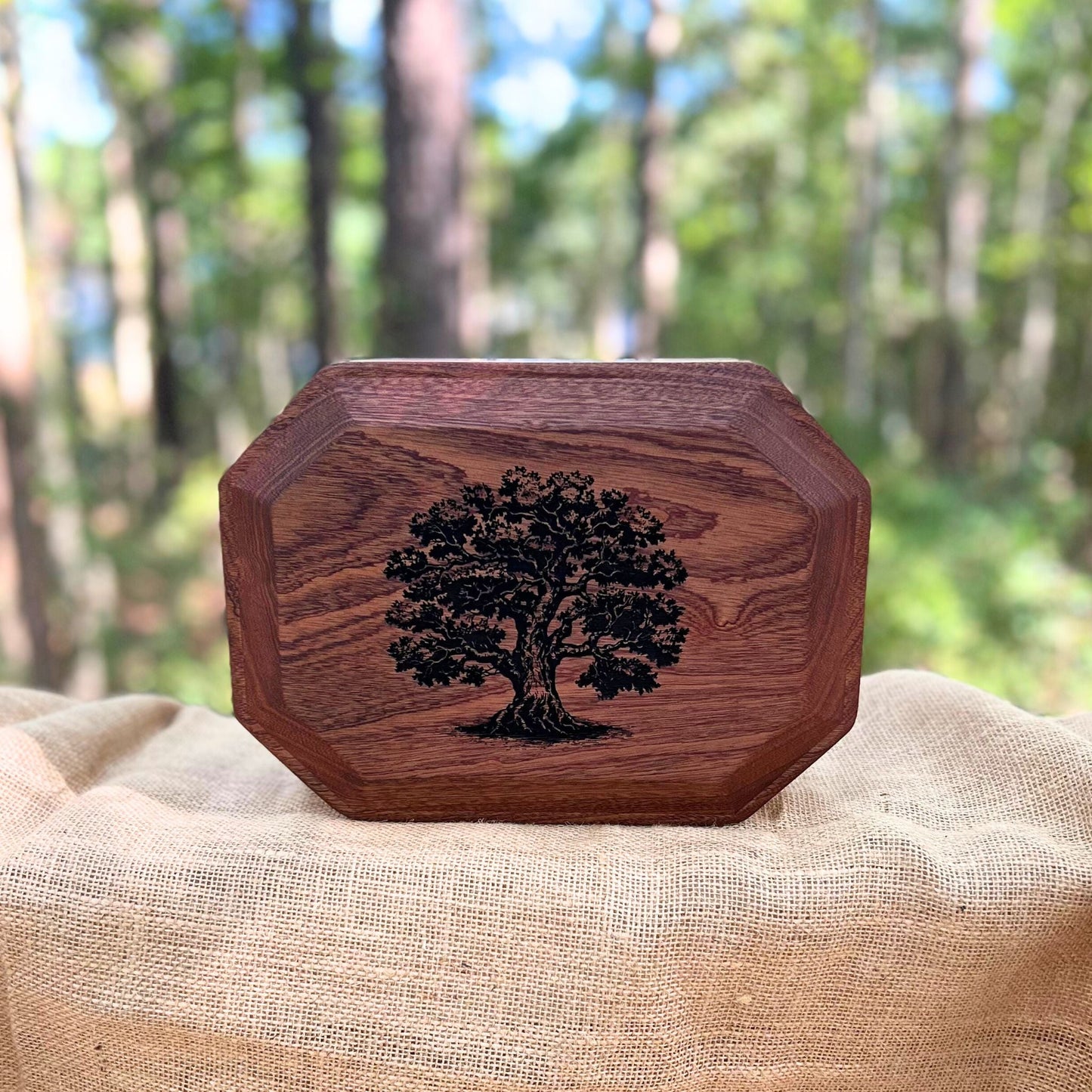 Sapele & Red Oak Urn