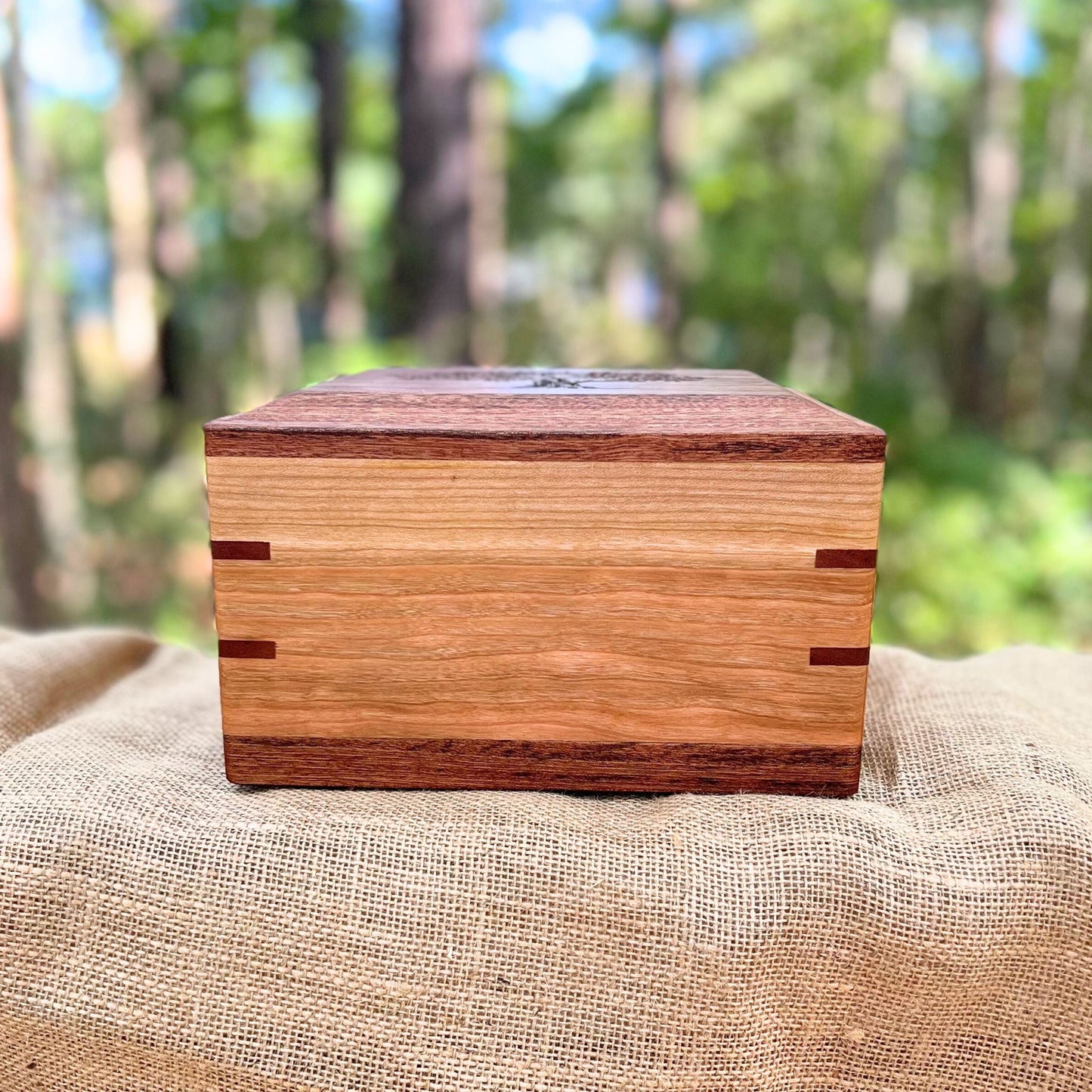 Sapele & Cherry Square Urn