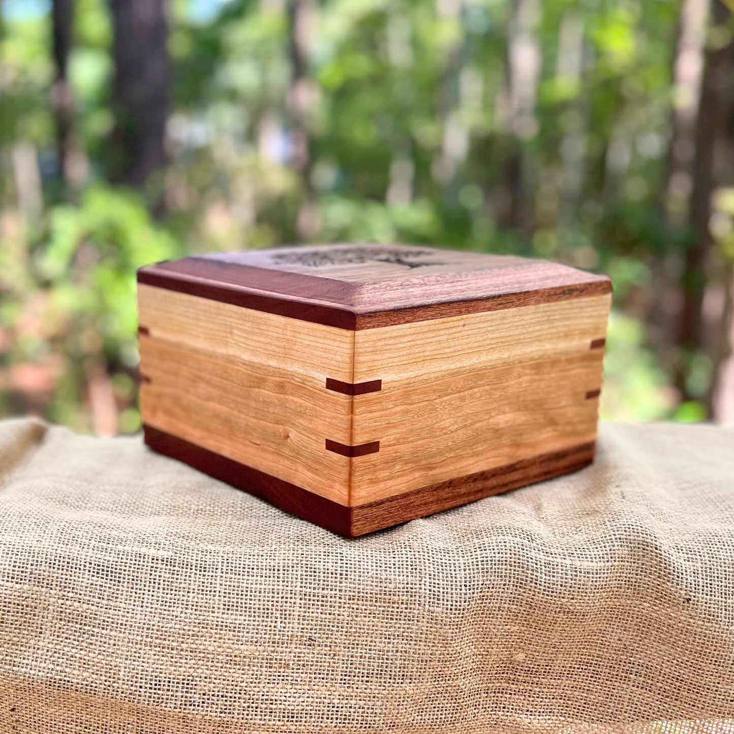 Sapele & Cherry Square Urn