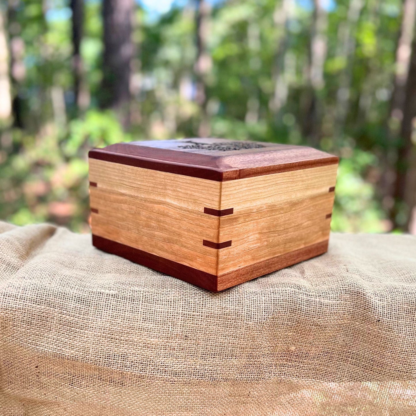 Sapele & Cherry Square Urn