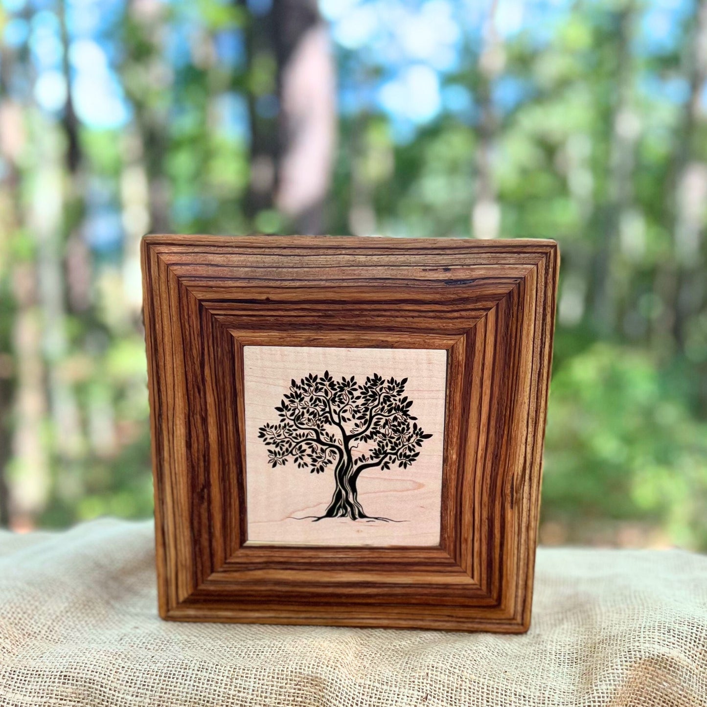 Zebrawood & Curly Maple Urn